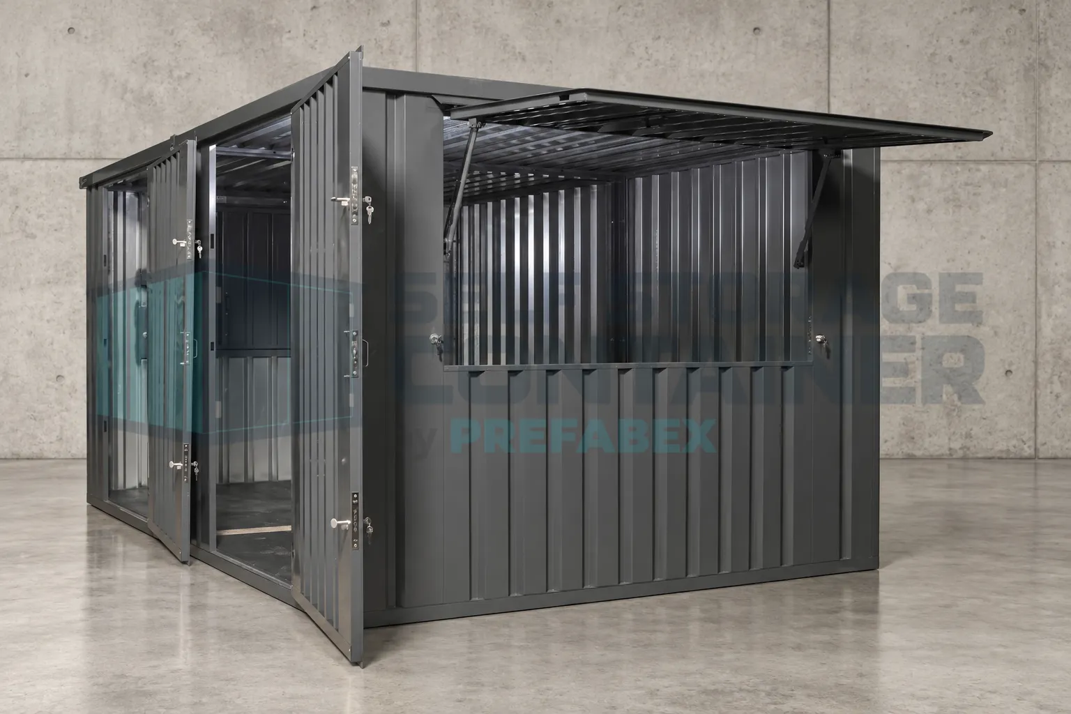 3 x 4 m Side Linked Flat Pack Kiosk (4)